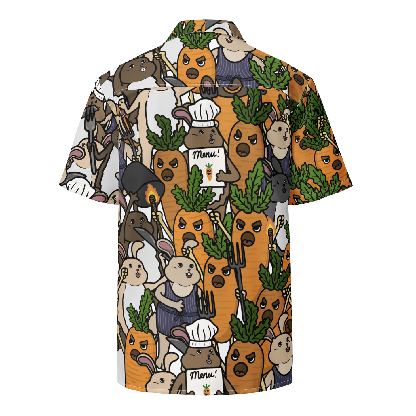 Rabbits VS Carrots - Stylized Button Up