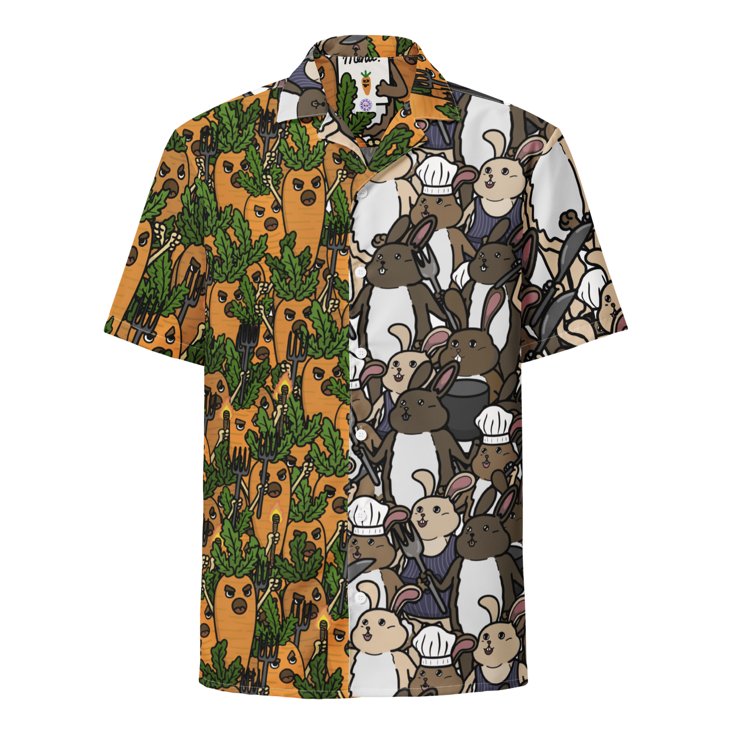 Rabbits VS Carrots - Stylized Button Up