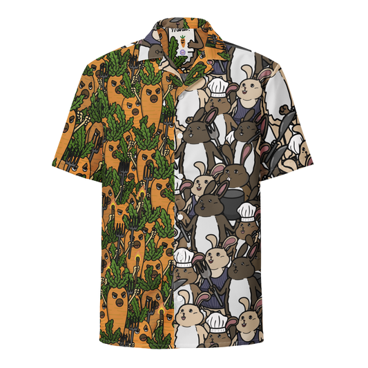 Rabbits VS Carrots - Stylized Button Up