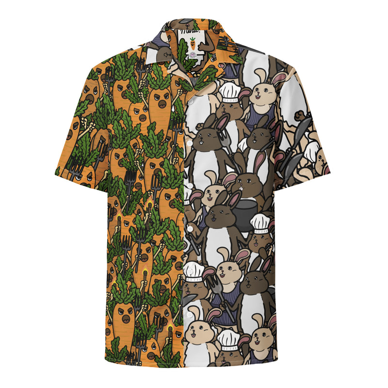 Rabbits VS Carrots - Stylized Button Up