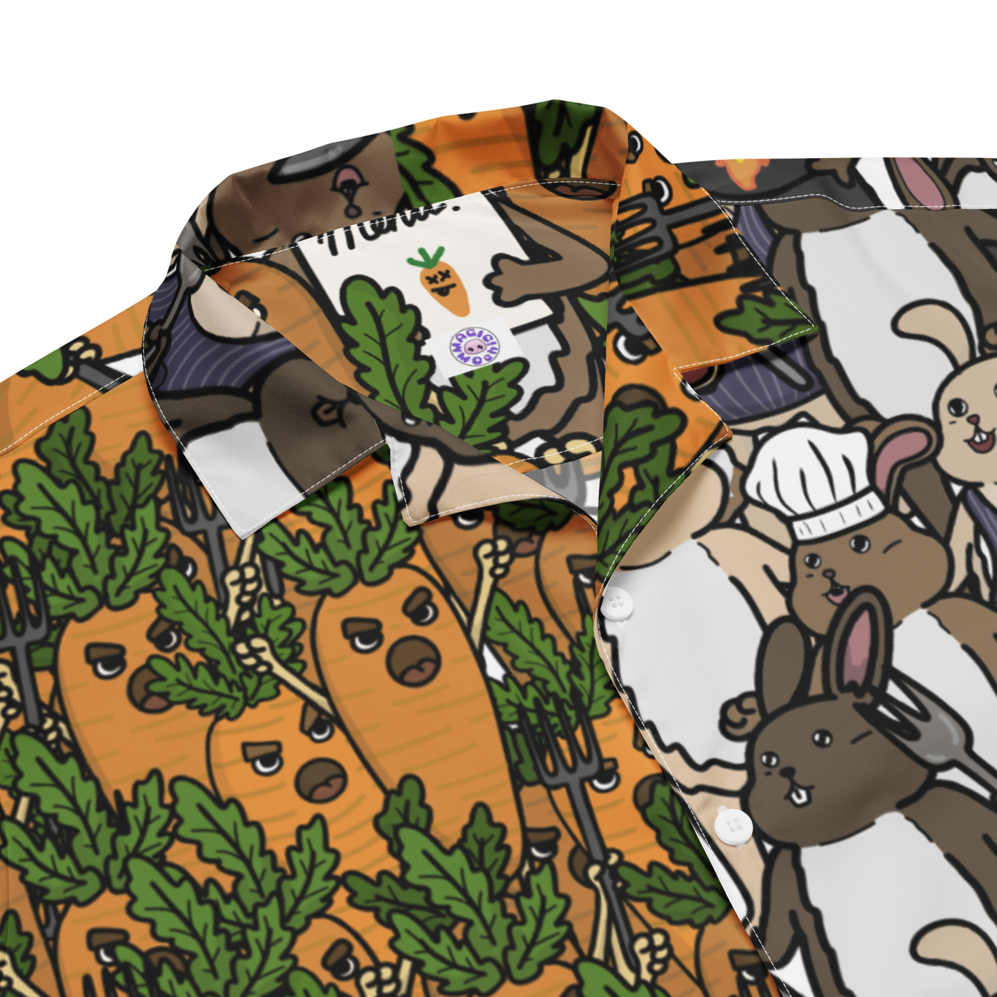 Rabbits VS Carrots - Stylized Button Up